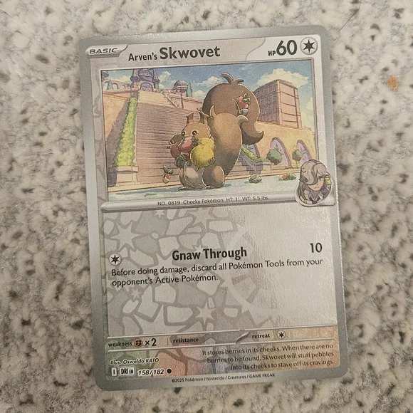 Pokemon | Toys | Pokemon Tcg Card Arvens Skwovet Reverse Holo Destined Rivals 58182 | Poshmark Pokemon | Toys | Pokemon Tcg Card Arvens Skwovet Reverse Holo Destined Rivals 58182 | Poshmark